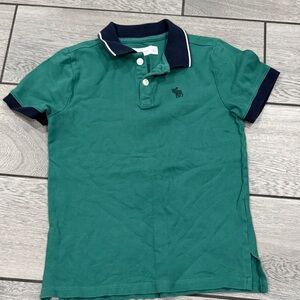 Abercrombie Kids Teal Polo Shirt with Navy Accents